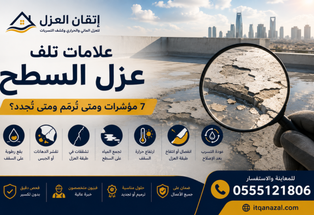 علامات تلف عزل السطح: 7 مؤشرات ومتى تُرمّم ومتى تُجدّد