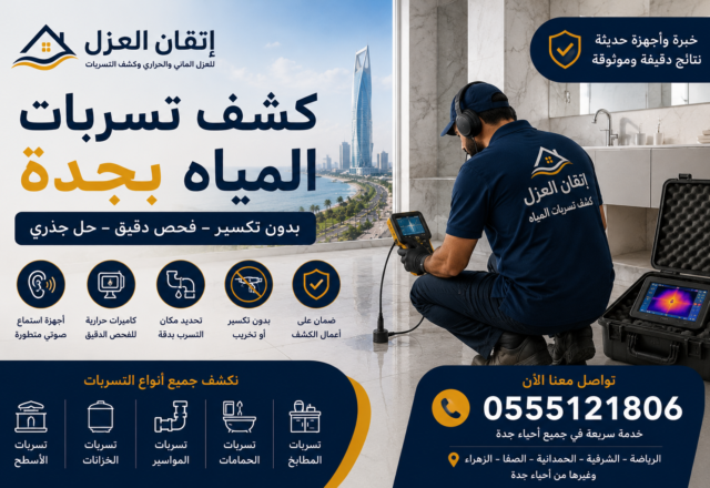 كشف تسربات المياه بجدة